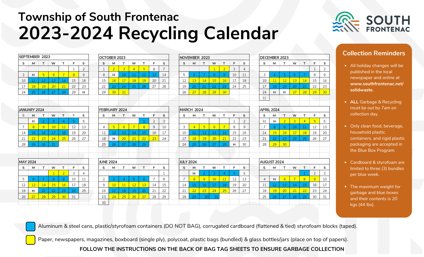 recycling calendar