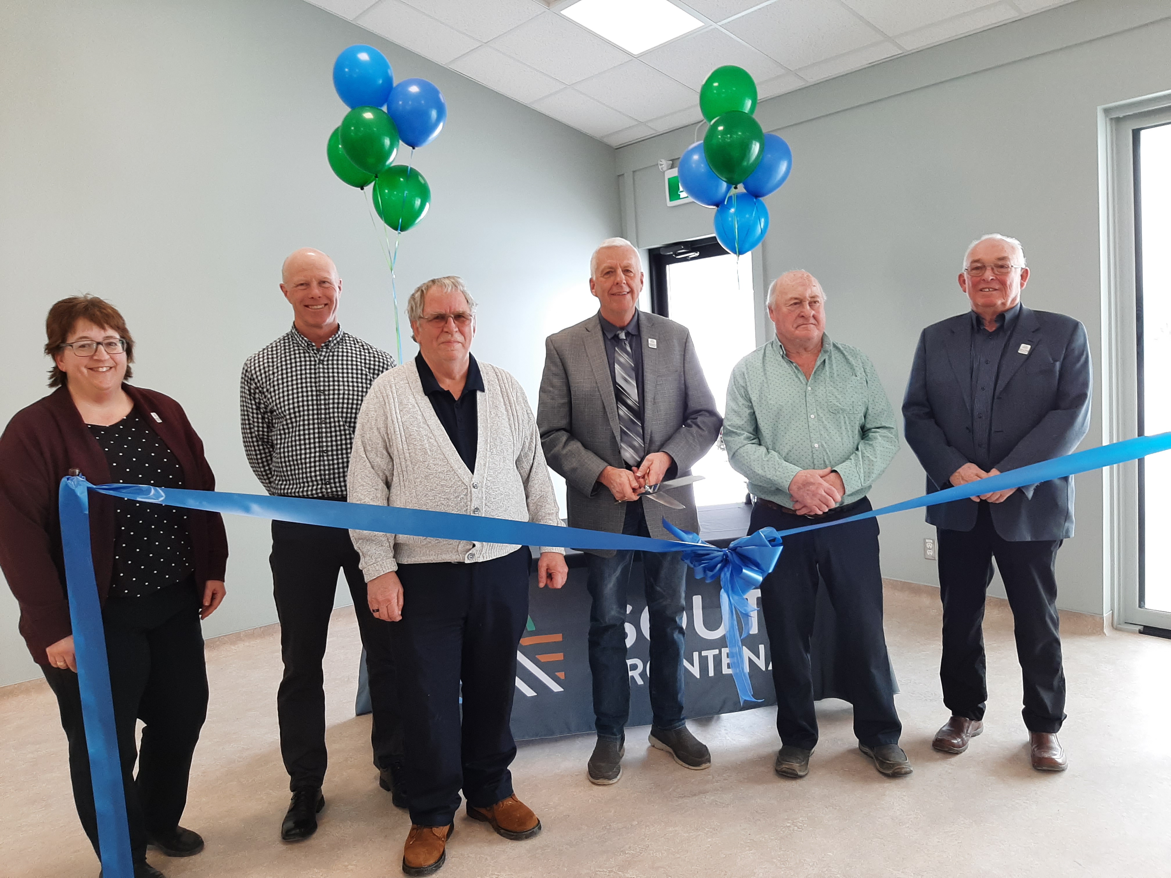South Frontenac Council cutting the ribbon at the Storrington Centre
