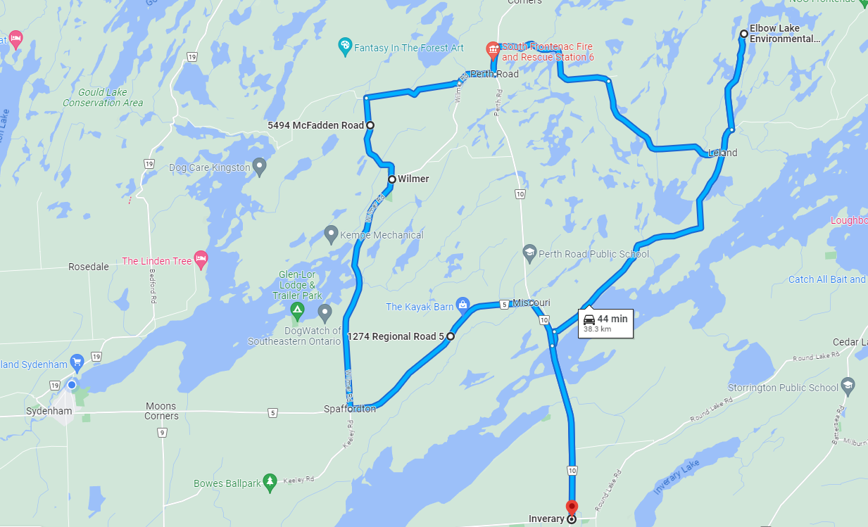google map of perth road tour