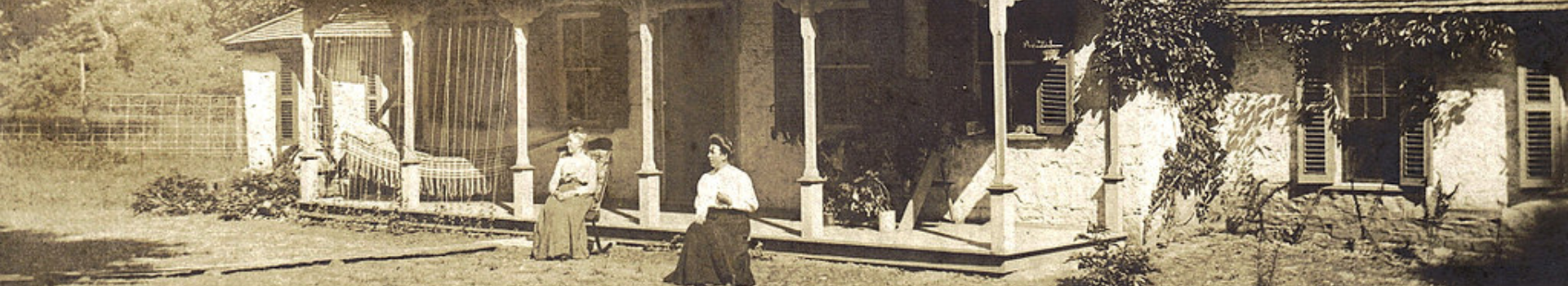 Residents on porch in 1800s