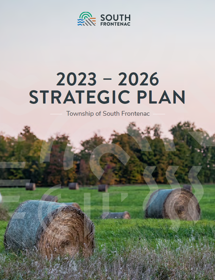 hay bales on cover of new strategic plan document