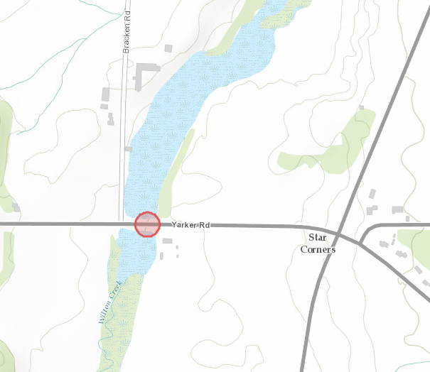 map of bracken culvert