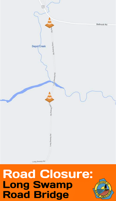 long swamp road bridge closure map