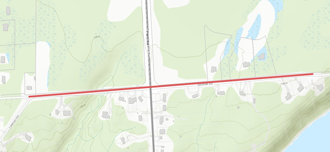 Spooner Road construction map