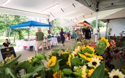 Frontenac Farmers Market stalls